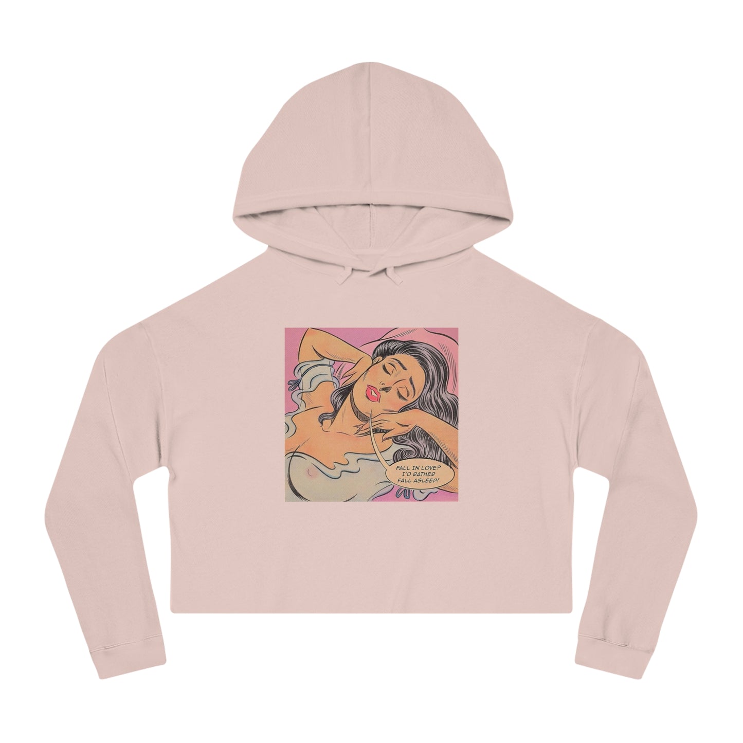 Daydreaming Vibes Crop Hoodie – Fall in Love, or Fall Asleep