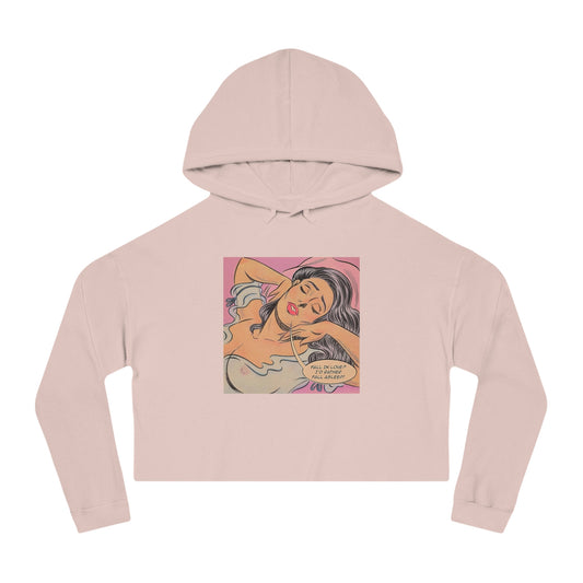 Daydreaming Vibes Crop Hoodie – Fall in Love, or Fall Asleep