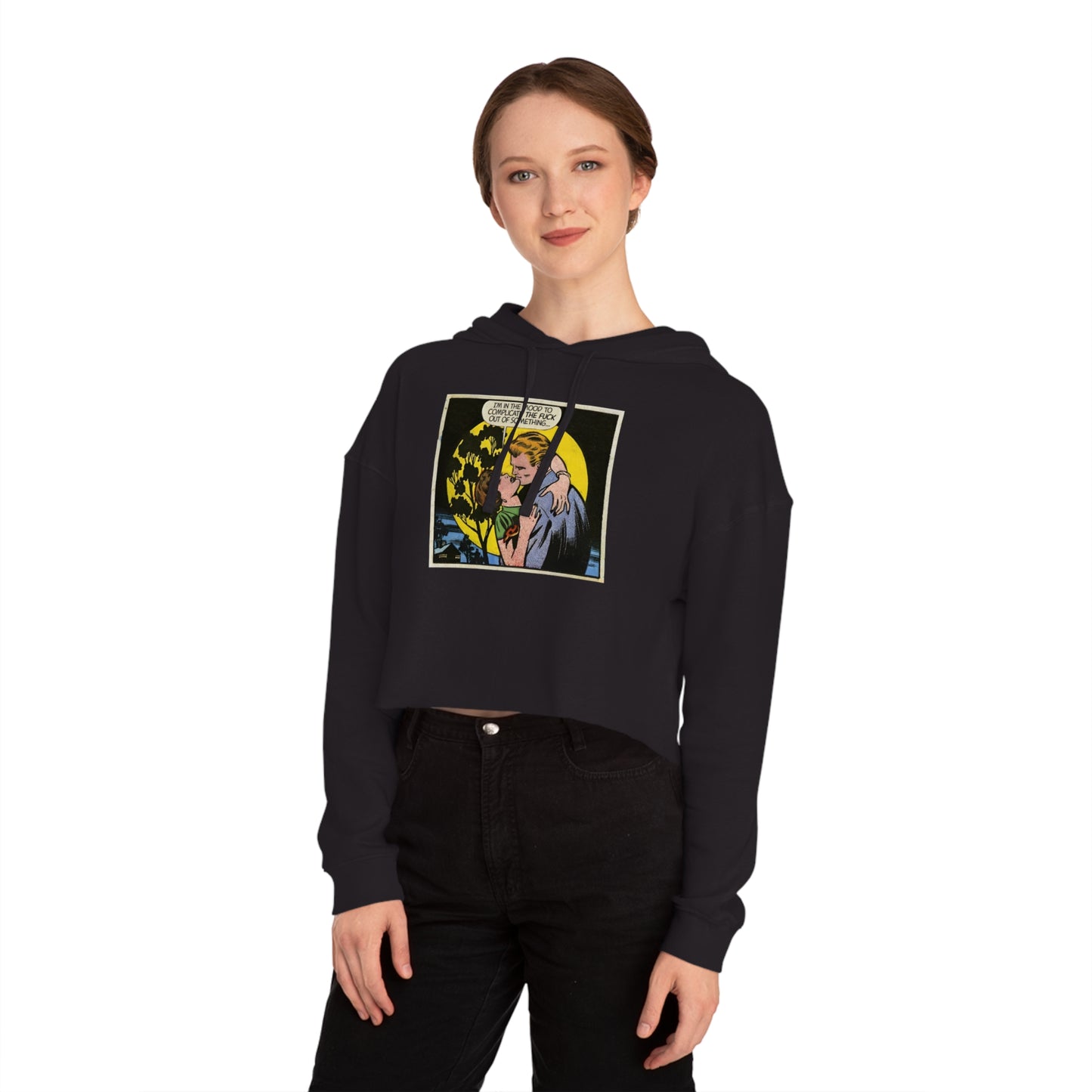 Convince Me Crop Hoodie – Midnight Mood Edition