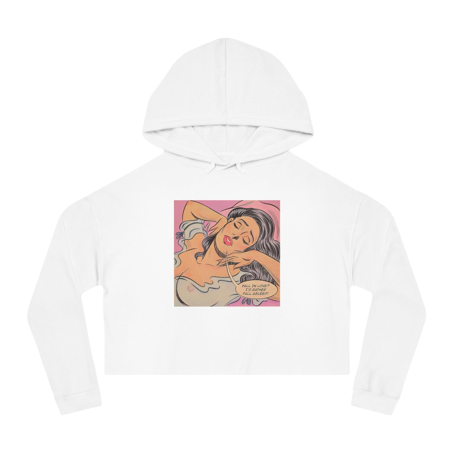 Daydreaming Vibes Crop Hoodie – Fall in Love, or Fall Asleep